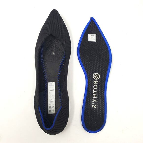 Rothy's The Point in Black Flat Comfort Shoes Slip On Knit Pointed Toe Size 10 - Picture 10 of 10